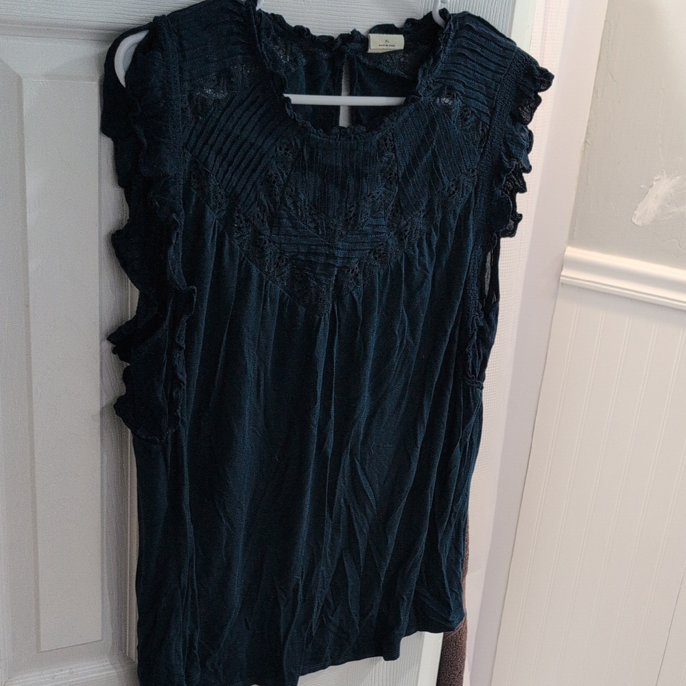 Good Heart Elegant Teal Sleeveless Top